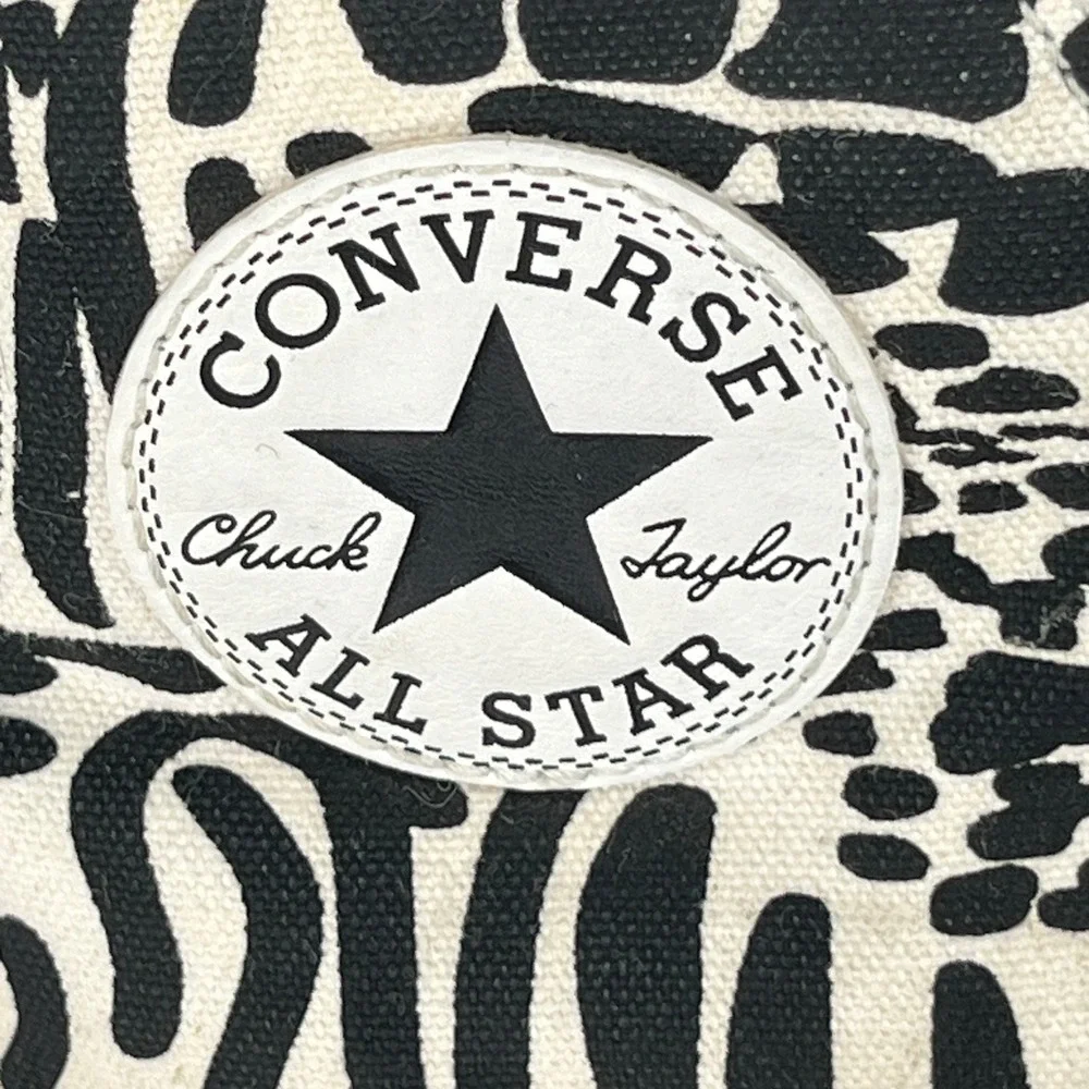 Converse Chuck Taylor All Star Hi Animal Print Canvas Sneakers Womens 8 - Picture 3 of 11